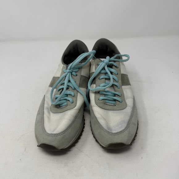 J. Crew Light Mint Green Color Block Brogue Suede Trainer Sneakers Womens Size 6 - Picture 4 of 11